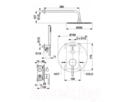 Душевая система Armatura Moza 5039-501-81