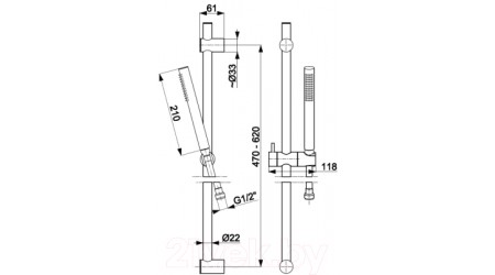 Душевой гарнитур Armatura Moza 841-363-31