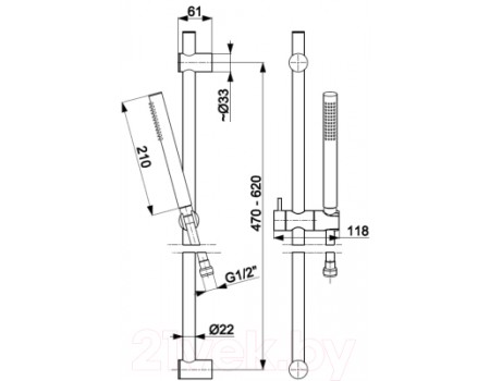 Душевой гарнитур Armatura Moza 841-363-31