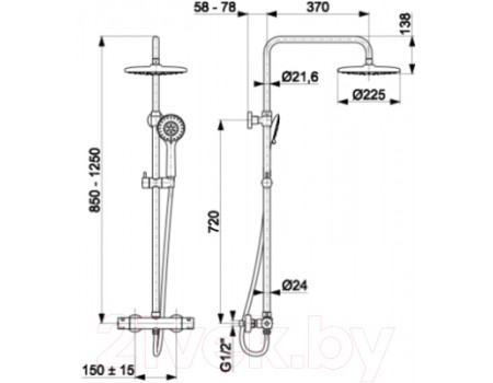 Душевая система Armatura Moza Gold 5736-920-31