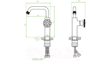 Смеситель Laveo Muro BAU725D 