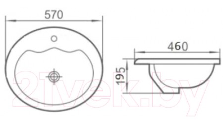 Умывальник CeramaLux N316