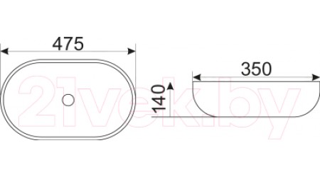 Умывальник CeramaLux N9026B