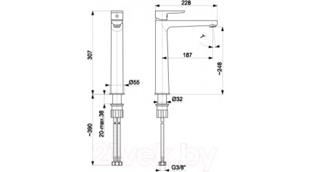 Смеситель Armatura Narva Black 5222-612-81 
