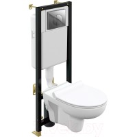 Унитаз подвесной с инсталляцией Cersanit Nature CO DPL EO / 64230