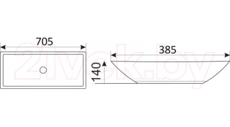 Умывальник CeramaLux NC385