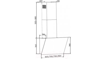 Вытяжка наклонная ZORG Оndo 1200 60 S (белый)