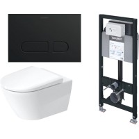 Унитаз подвесной с инсталляцией Duravit Neo 45770900A1 + WD1020 + WD6016 + WD5001031