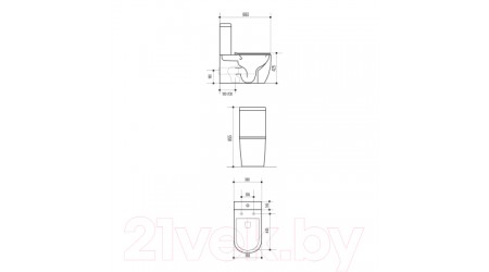 Унитаз напольный Wave Neo / 553132 (с сиденьем)