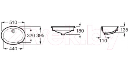 Умывальник Roca Neo-Selene 51x38 / A322307000