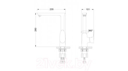 Смеситель LEMARK Nero LM0205C 