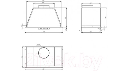 Вытяжка скрытая Akpo Neva 60 WK-10 (белый)