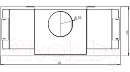 Вытяжка скрытая Akpo Neva Glass 80 WK-10 (белый)
