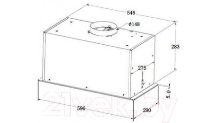 Вытяжка скрытая ZORG Neve 1200 60 S-GC (белый)