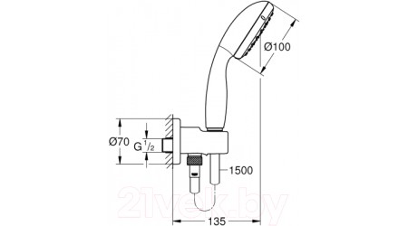 Душевой гарнитур GROHE New Tempesta 100 26406001