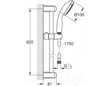 Душевой гарнитур GROHE New Tempesta 100 27598001