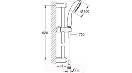 Душевой гарнитур GROHE New Tempesta 100 27794001