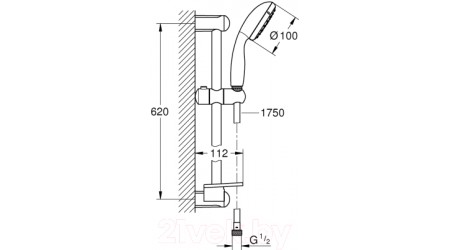 Душевой гарнитур GROHE New Tempesta 100 27926001