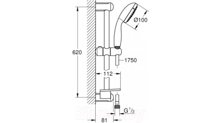 Душевой гарнитур GROHE New Tempesta 100 27927001