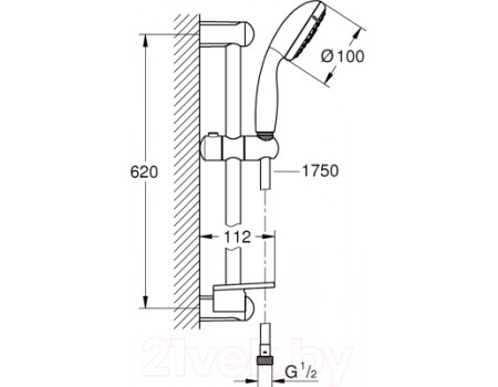 Душевой гарнитур GROHE New Tempesta 100 28593002
