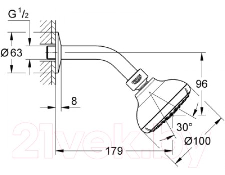 Верхний душ GROHE New Tempesta 26088001