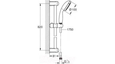 Душевой гарнитур GROHE New Tempesta 27853001