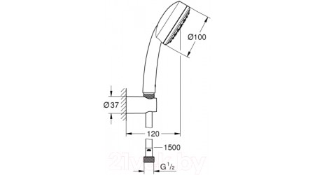 Душевой гарнитур GROHE New Tempesta Cosmopolitan 100 26084002