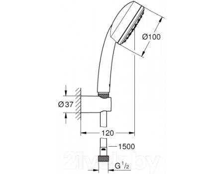 Душевой гарнитур GROHE New Tempesta Cosmopolitan 100 26084002