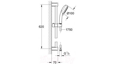 Душевой гарнитур GROHE New Tempesta Cosmopolitan 27578002