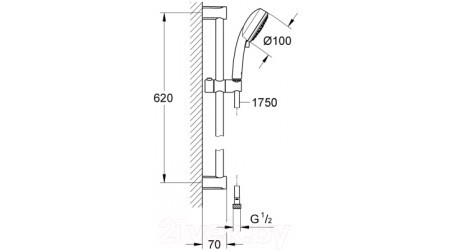Душевой гарнитур GROHE New Tempesta Cosmopolitan 27786002