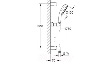 Душевой гарнитур GROHE New Tempesta Cosmopolitan 27787002