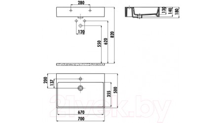 Умывальник Creavit Next 50 NX270-00CB00E-0000