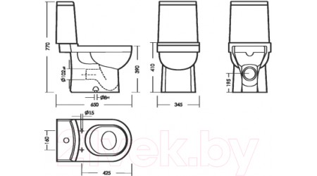 Унитаз напольный Sanita Luxe Next Comfort WC.CC/Next/2-DM/WHT.G/S1