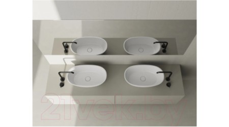 Умывальник Umy Home Noa 56 / UM20121RF (U-Solid, матовый черный)