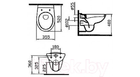 Унитаз подвесной с инсталляцией VitrA Normus (9773B003-7202)