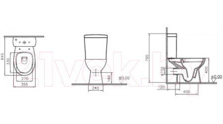 Унитаз напольный VitrA Norm Zeitgeist / 9864B099-7208