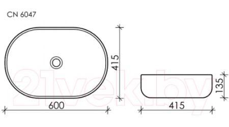 Умывальник Ceramica Nova Element CN6047