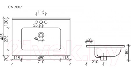 Умывальник Ceramica Nova Nova Element CN7007