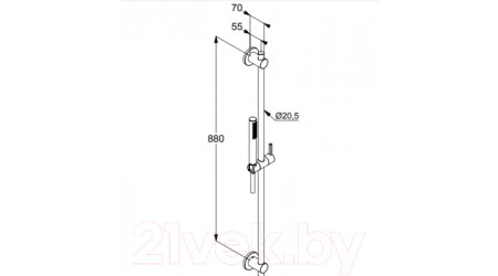 Душевой гарнитур Kludi Nova Fonte Puristic 2084005-15