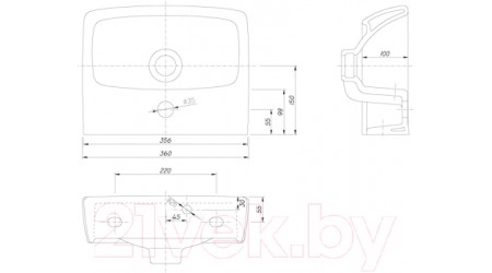 Умывальник Kolo Nova Pro M32137000 (36x28)