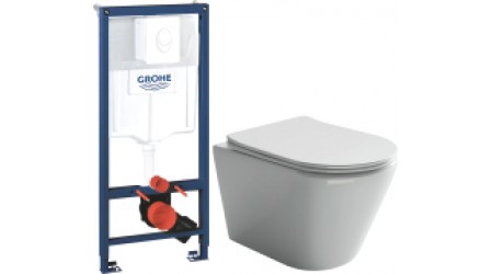 Унитаз подвесной с инсталляцией Ceramica Nova Rimless CN1804 + 38722001