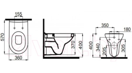 Унитаз подвесной Idevit Nova SETK3504-0606-001-1-1000 (с сиденьем)