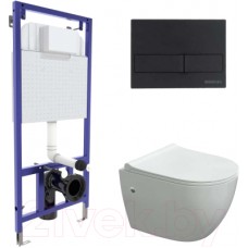 Унитаз подвесной с инсталляцией Berges Novum 525 Soft Touch 043280