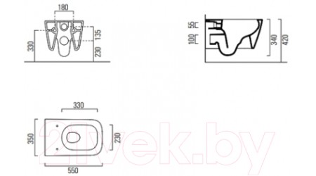 Унитаз подвесной GSI Ceramic Elements Nubes 961511