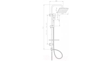 Душевая система Invena Nyks AU-32-001-G