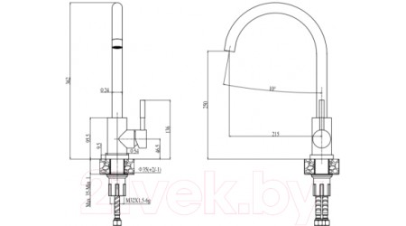 Смеситель ZorG Octave (натуральный воск) 
