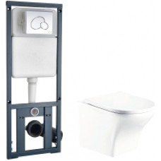 Унитаз подвесной с инсталляцией WeltWasser Odenbach 004 GL-WT + Marberg 410 RD