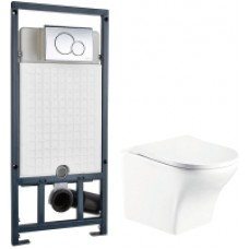 Унитаз подвесной с инсталляцией WeltWasser Odenbach 004 GL-WT + Marberg 507 RD