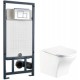 Унитаз подвесной с инсталляцией WeltWasser Odenbach 004 GL-WT + Marberg 507 SE