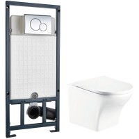 Унитаз подвесной с инсталляцией WeltWasser Odenbach 004 MT-WT + Marberg 507 RD